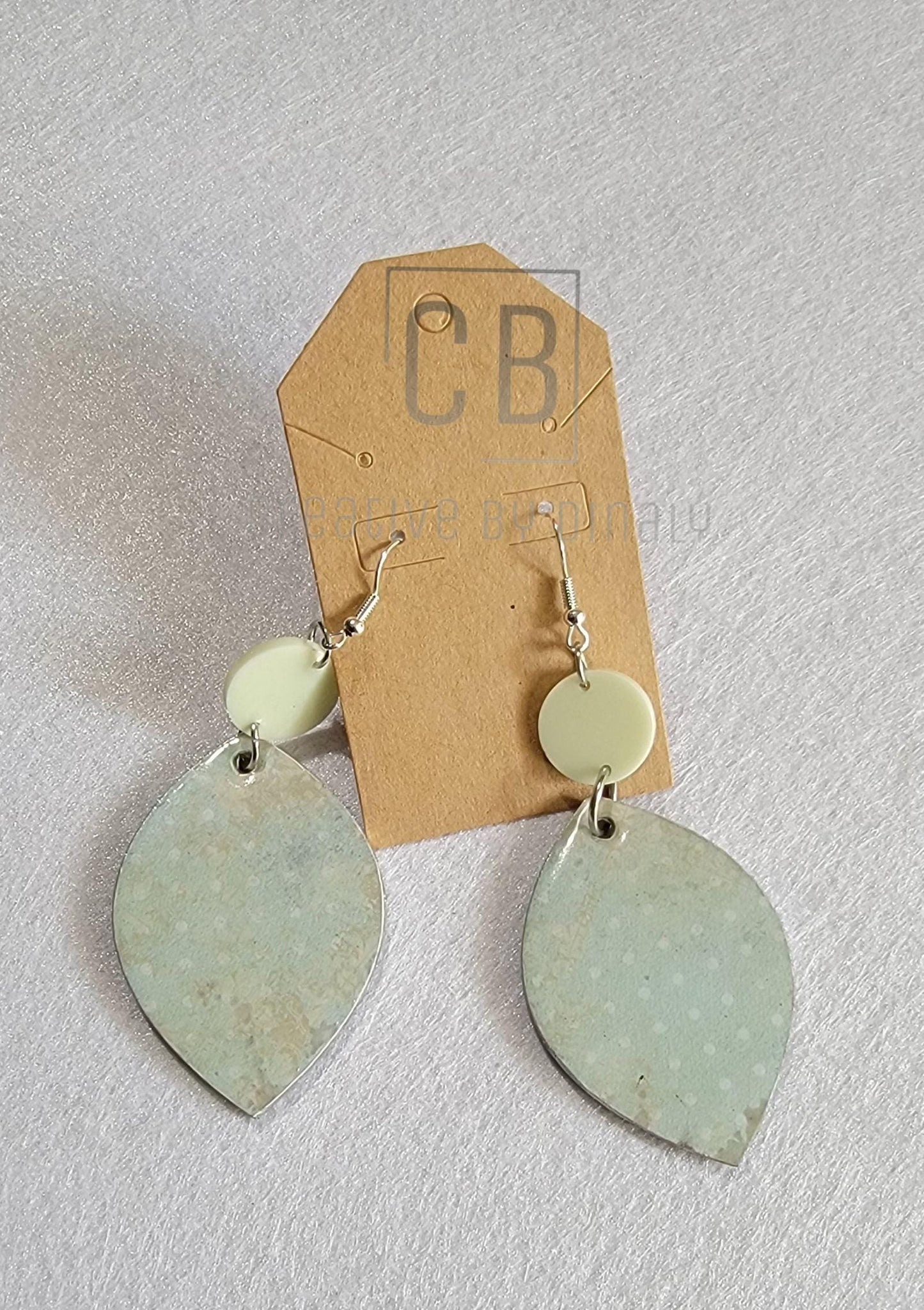 Wood & Resin Dangle Earrings