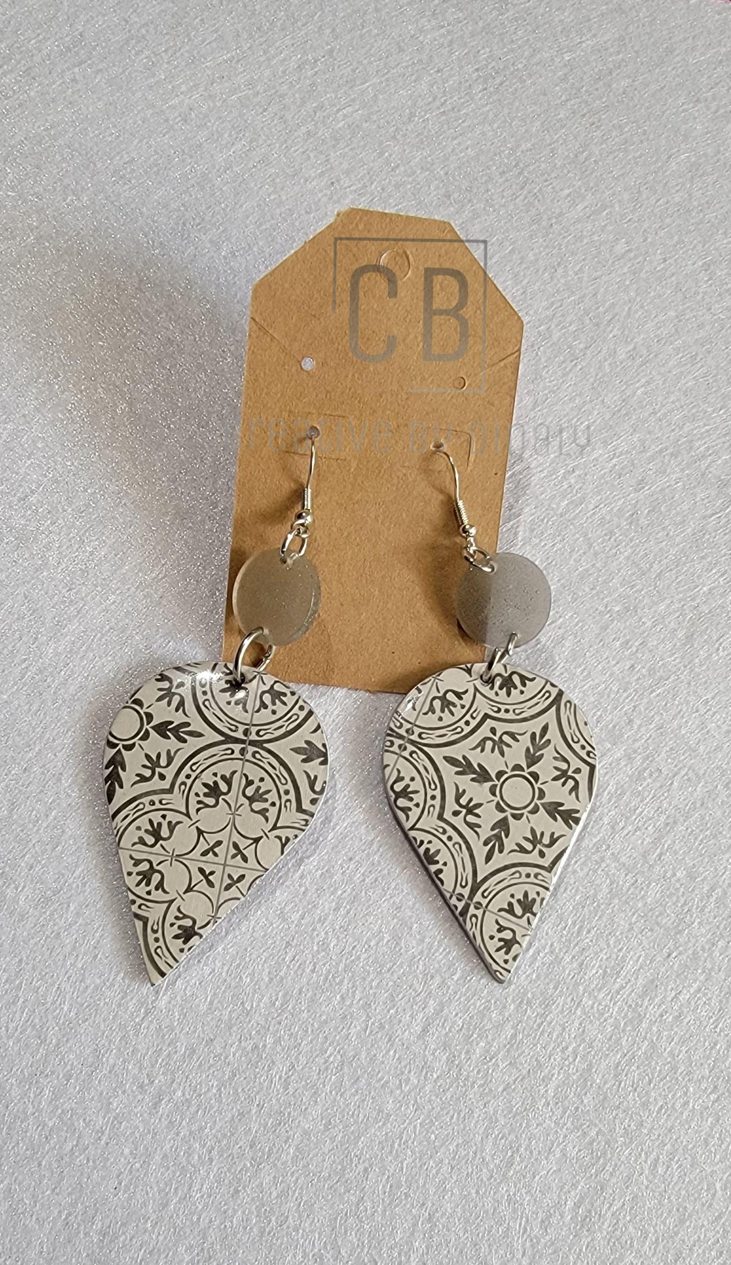 Wood & Resin Dangle Earrings
