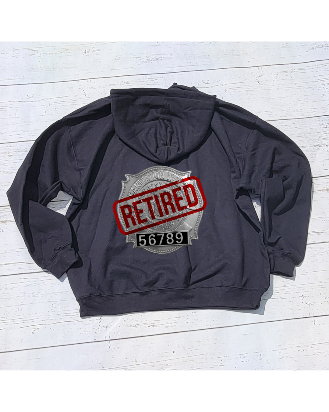 Retired Badge Hoodie W/ Snake emblem in front Black (PRE_ORDER due to ship Late Aug)