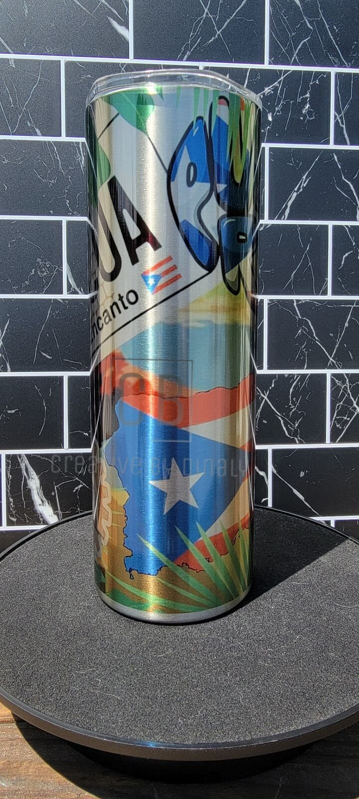 20 oz stainless steel tumbler boricua