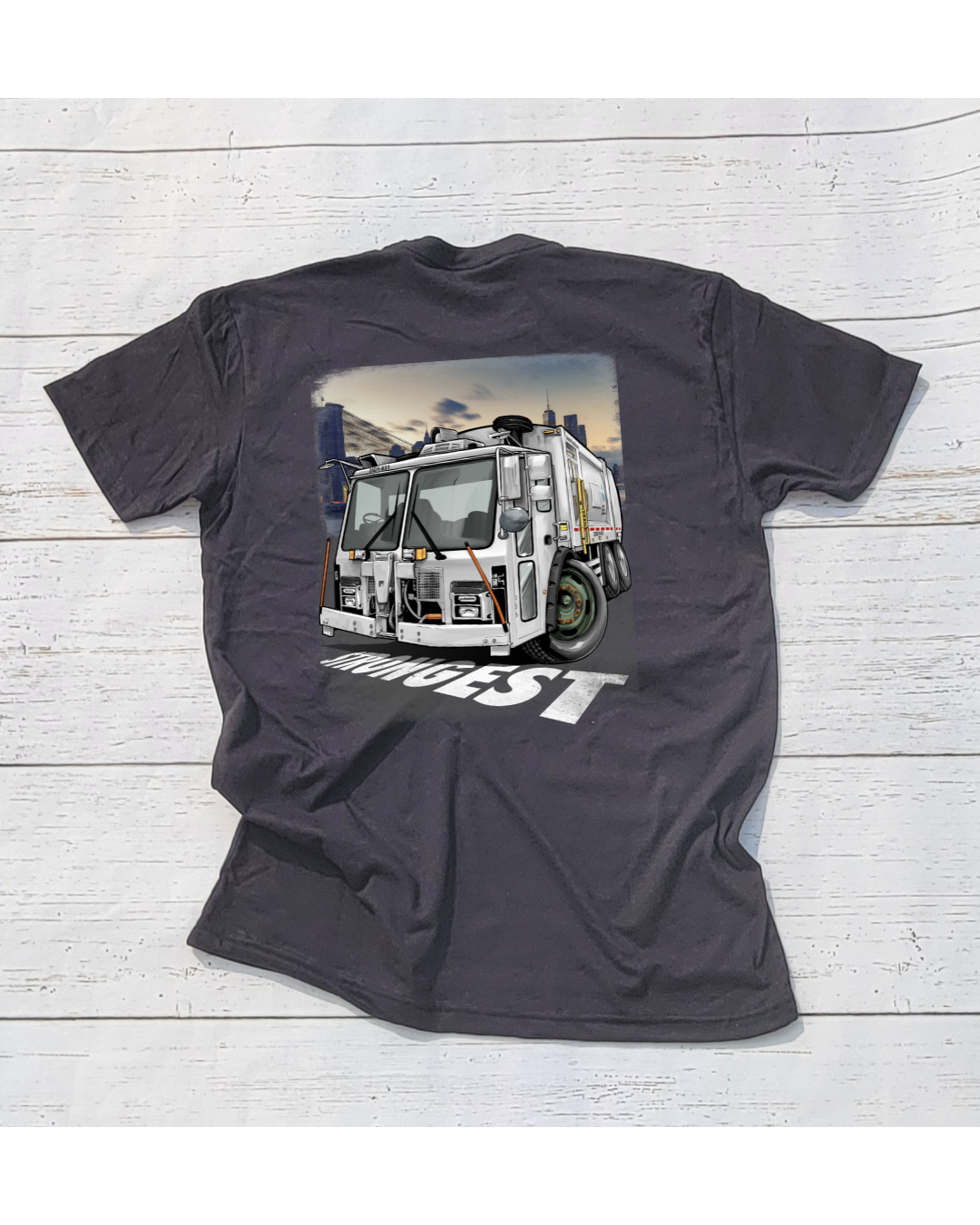 Truck Design T-Shirt W/ Snake emblem in front Black