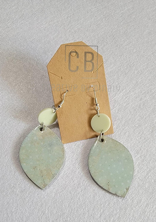 Wood & Resin Dangle Earrings