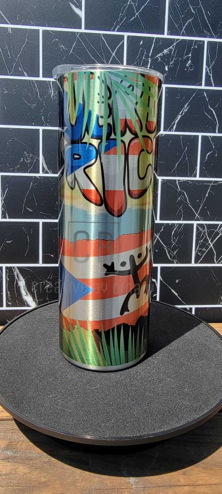 20 oz stainless steel tumbler boricua