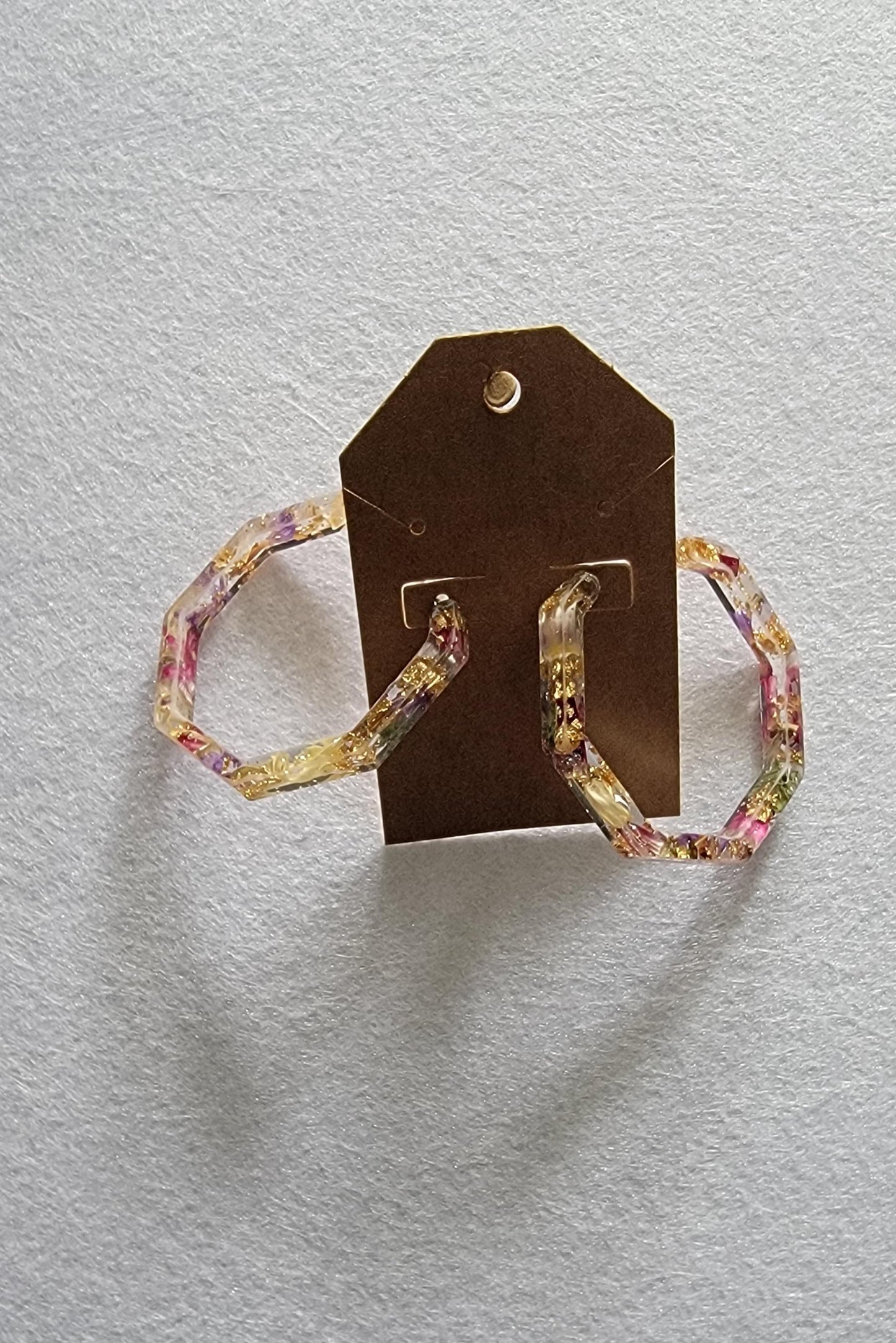 Hoop Earrings Made with Resin