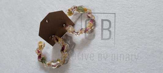 Hoop Earrings Made with Resin