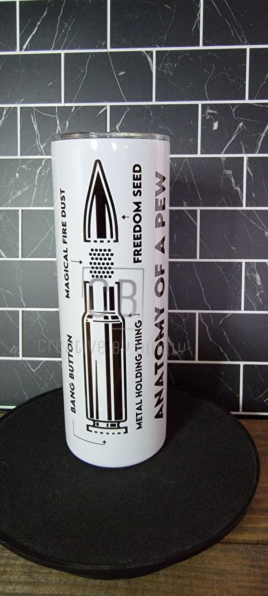 20 oz stainless steel tumbler bullet anatomy