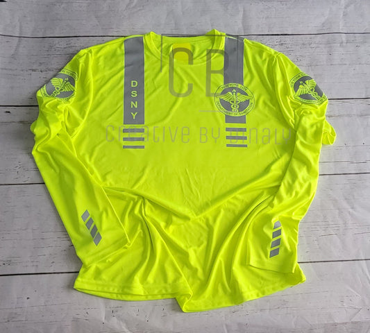 Cooling Performance Long Sleeve T-Shirt - High Viz Safety Yellow - updated design