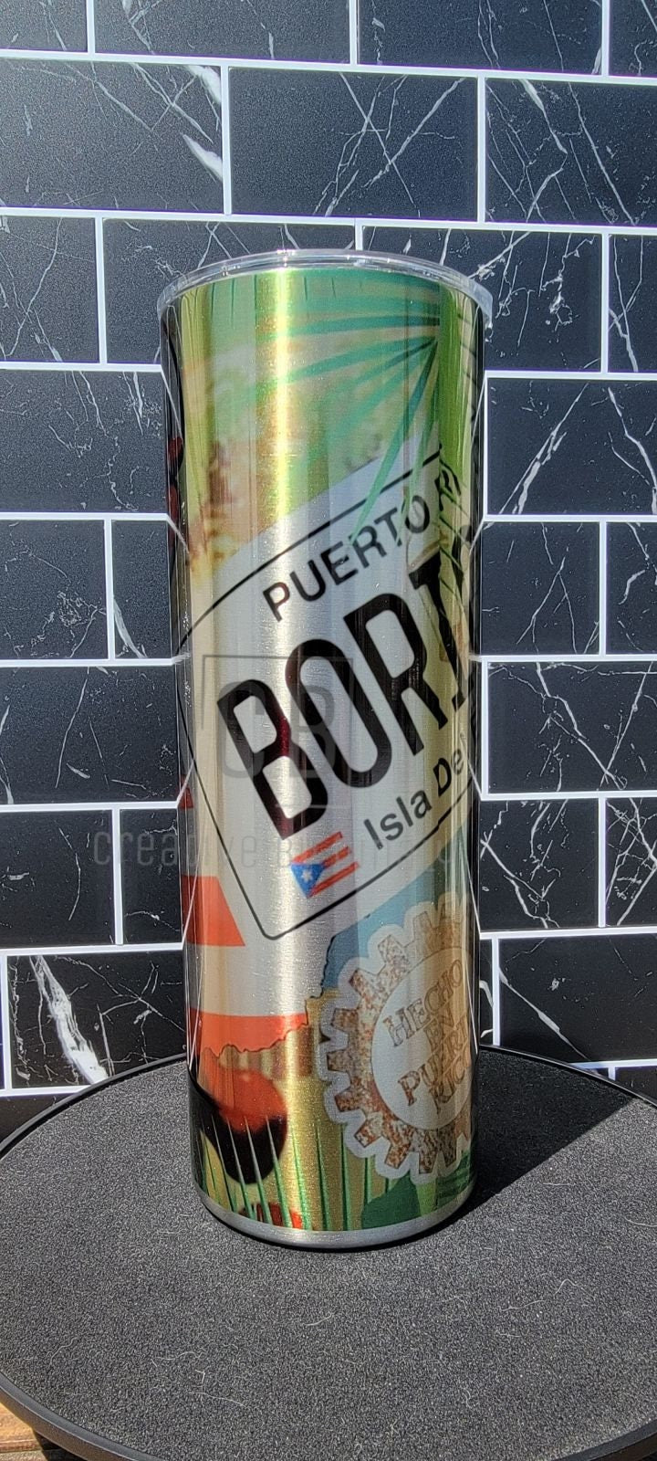 20 oz stainless steel tumbler boricua