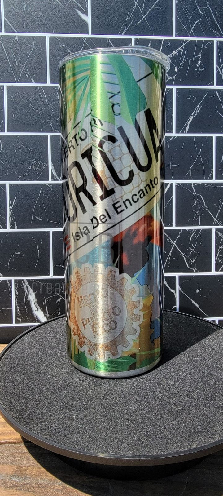 20 oz stainless steel tumbler boricua